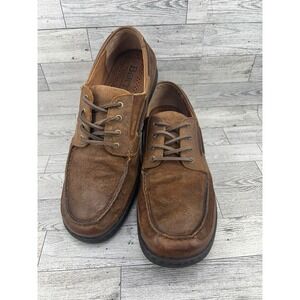 Born Mens Leather Lace‎ Up Casual Comfort Moc Toe Oxford Shoes Brown Size 13M